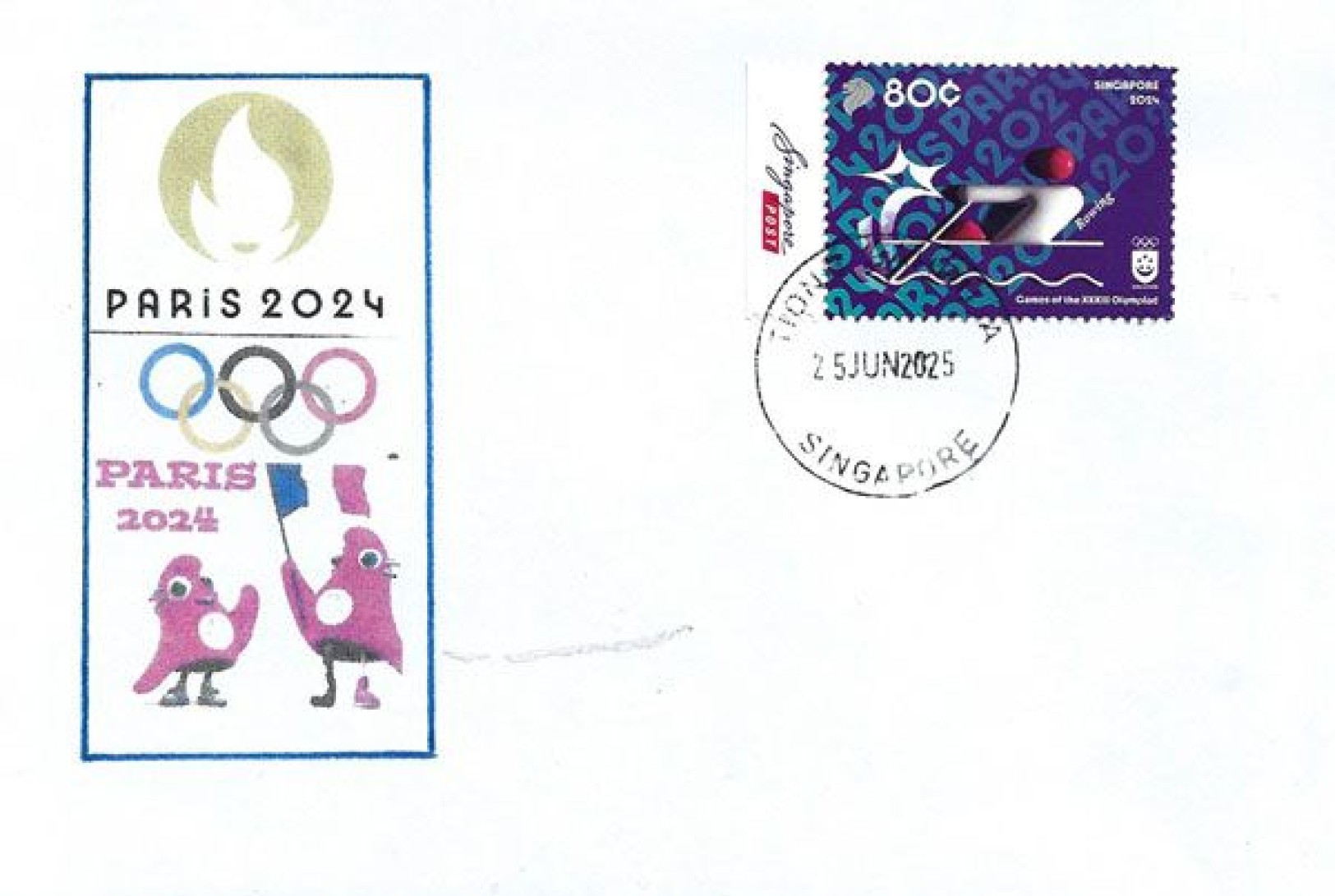 Stamp SIN 2025 OG Paris on cover