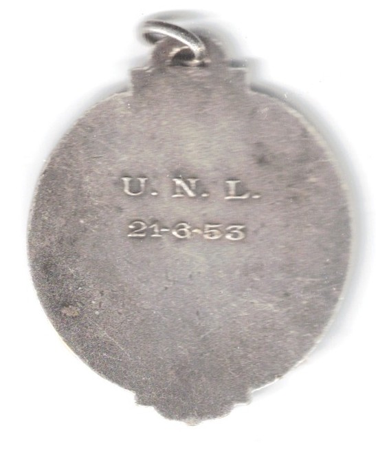 Medal BEL 1953 Union Nautique Liège reverse 1