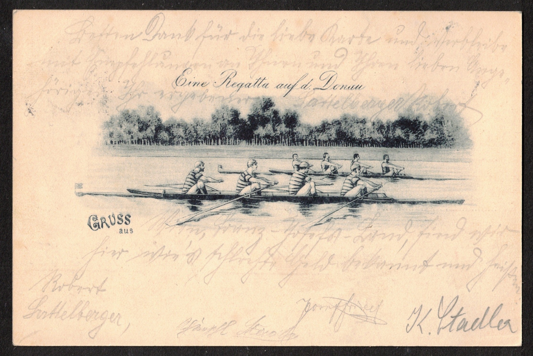 PC AUT Eine Regatta auf der Donau PU Vienna 1901