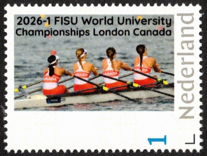 Stamp NED 2026 1 personalized issueFISU World university Championships London CAN