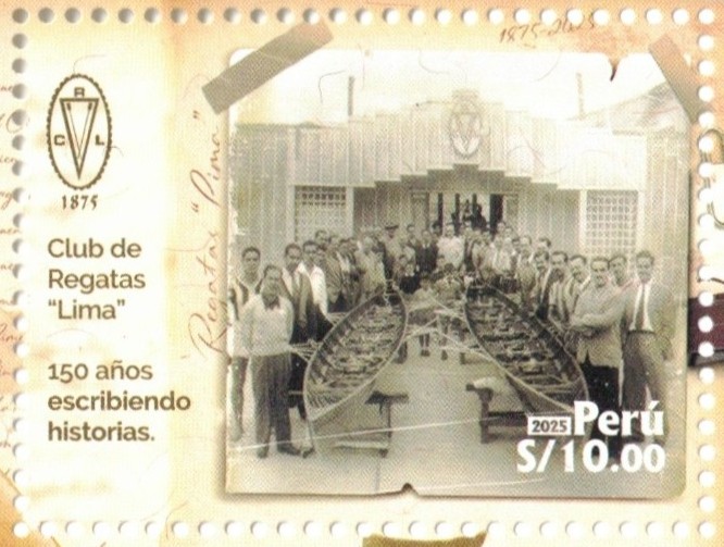 Stamp URU 2025 Nov. 21st Club de Regatas Lima 150th anniversary