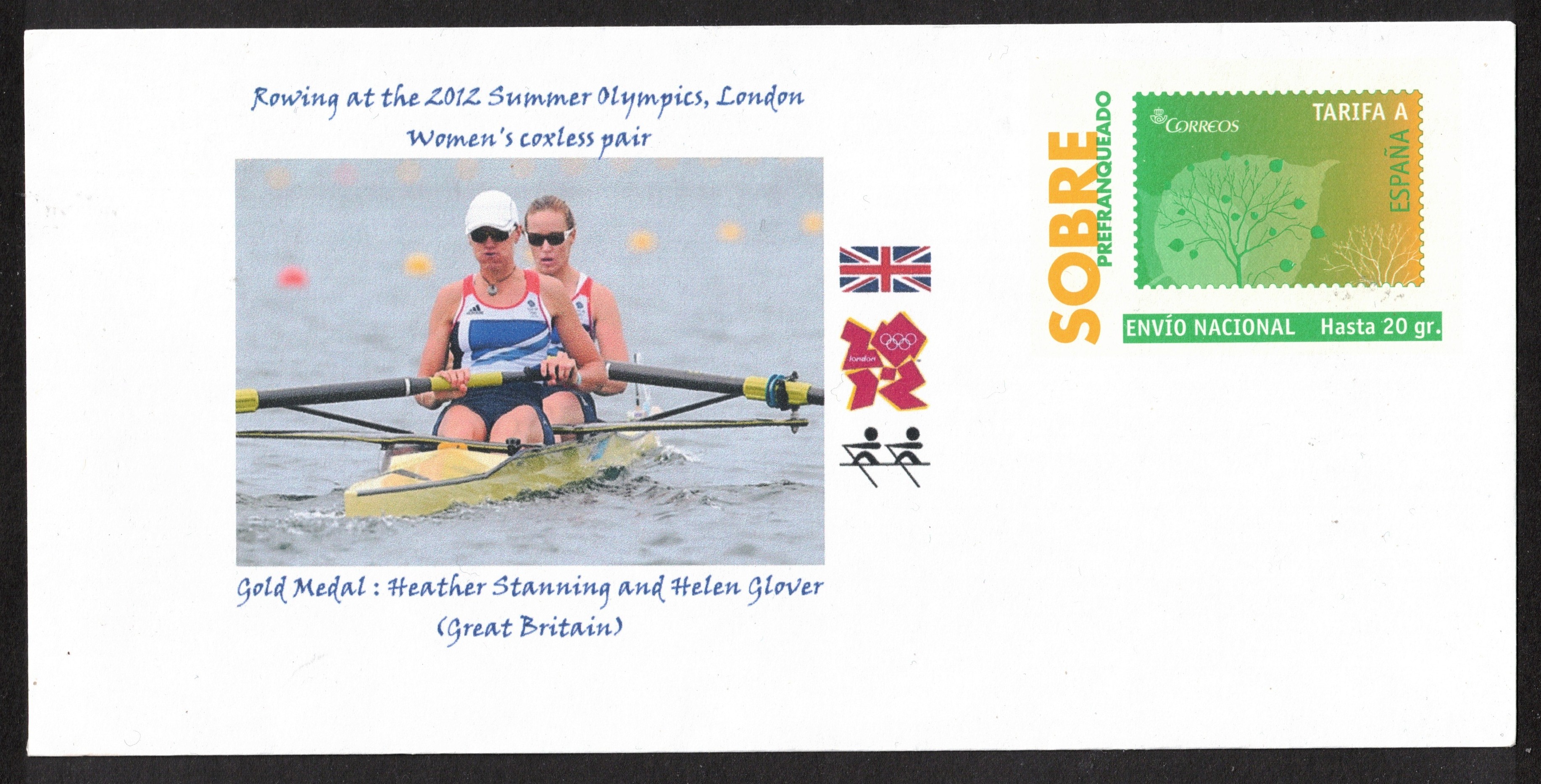 Stationery II ESP OG London 2012 Heather Stanning Helen Glover GBR W2 gold medal winners